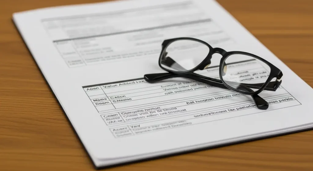 برگه‌های مالیاتی حاوی اطلاعات مالیات بر ارزش افزوده