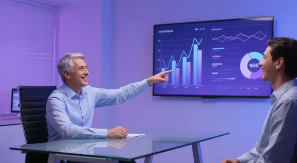 جلسه مشاوره مالیاتی برای کسب و کار اینترنتی و بررسی نمودارهای رشد و هزینه‌ها